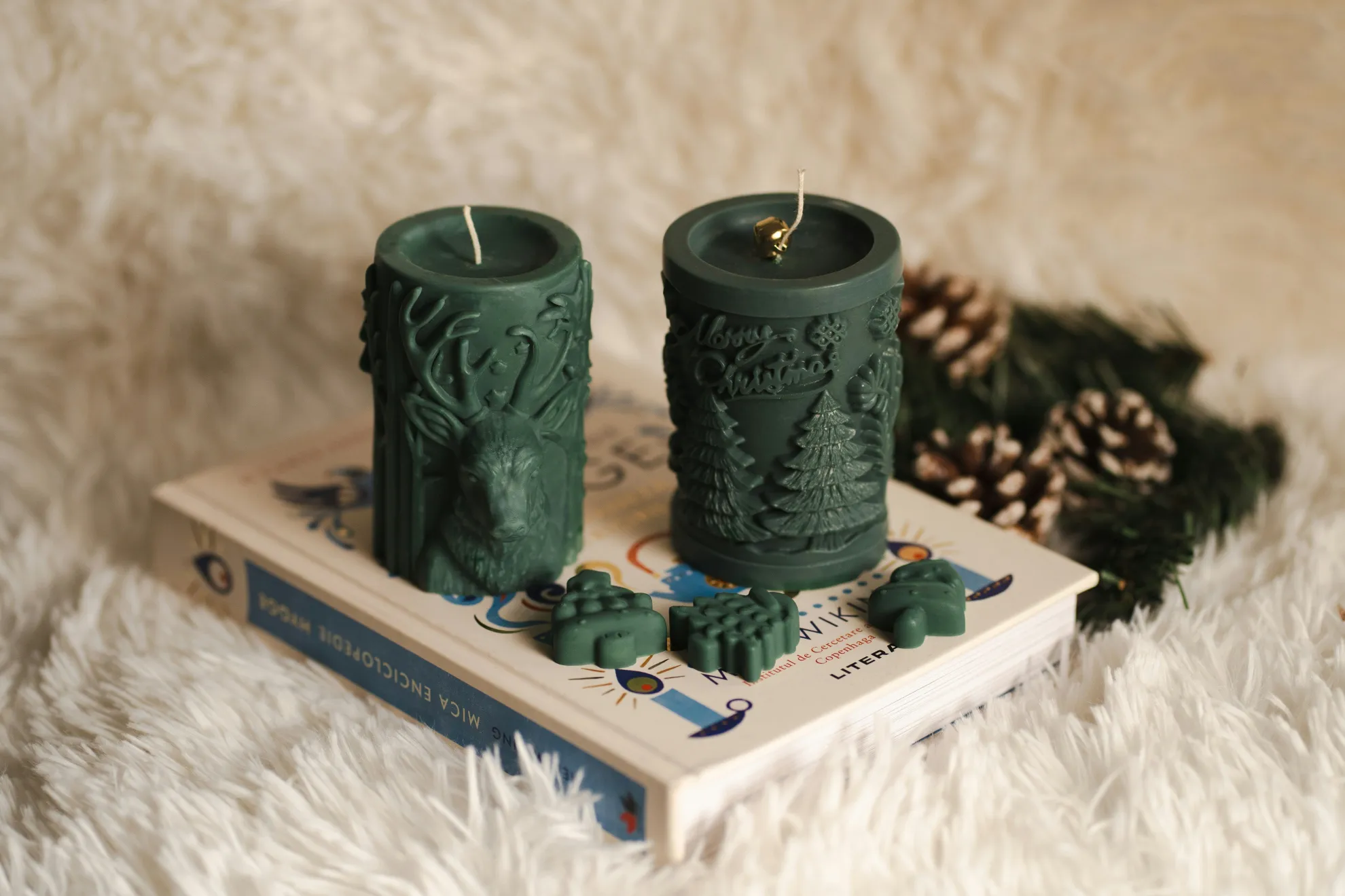 velas aromáticas navideñas
