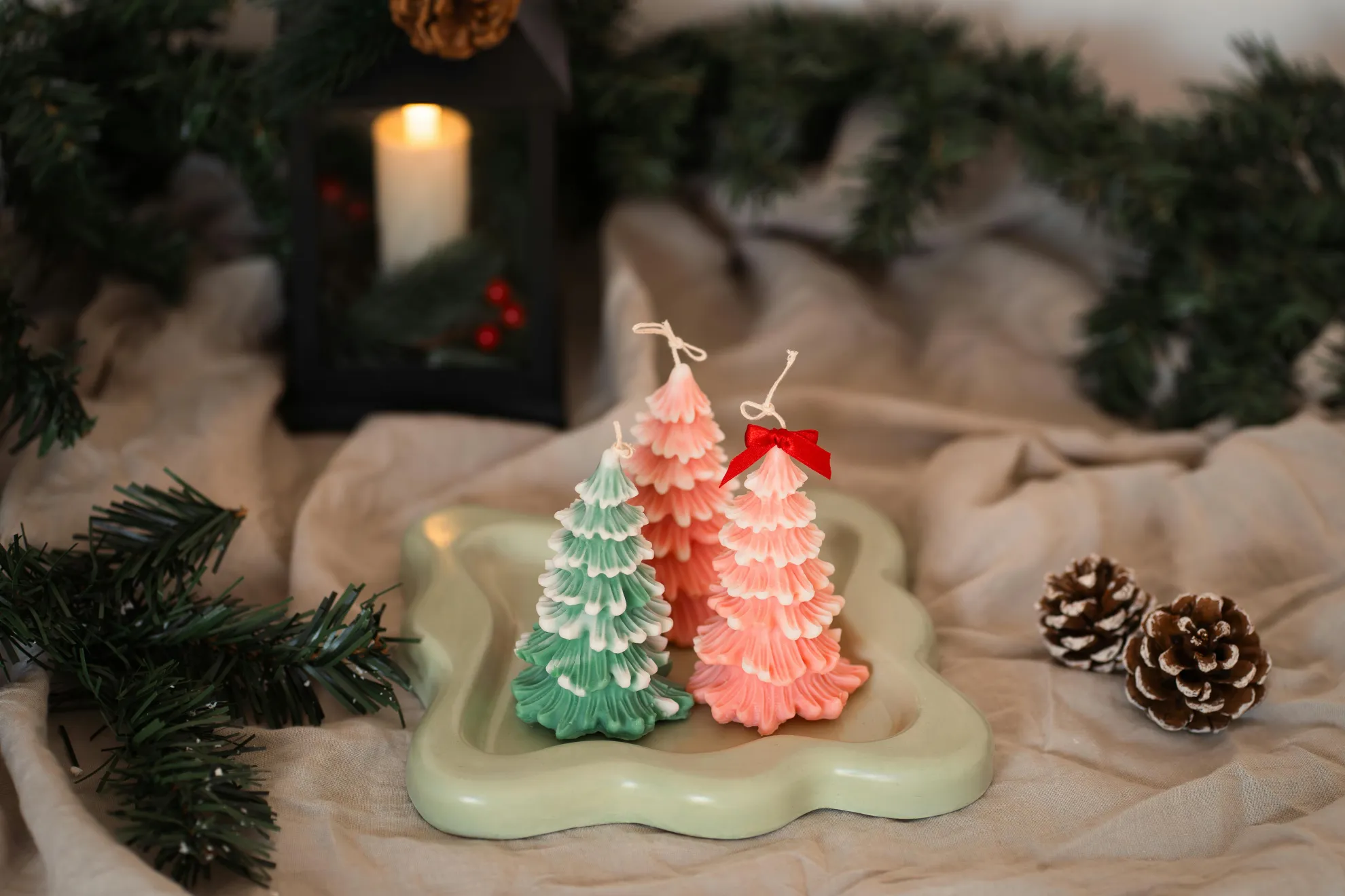 taller de velas decoradas de navidad